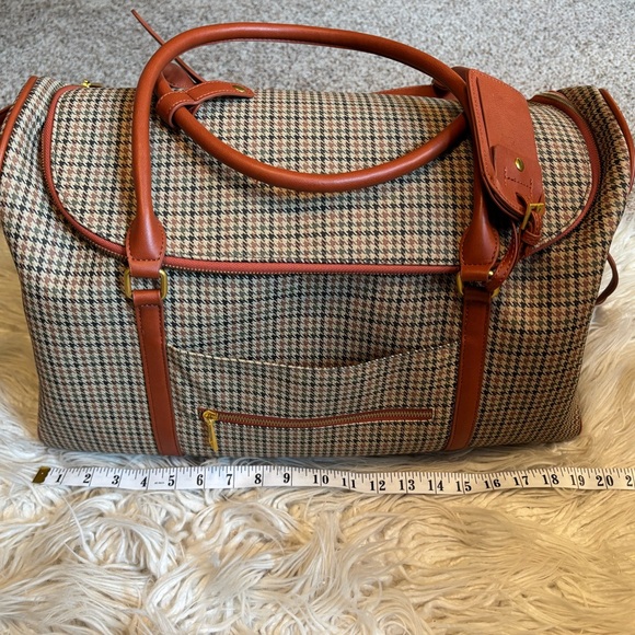 Fawn Design Plaid Tweed Weekender Bag 
Like New - Picture 9 of 10